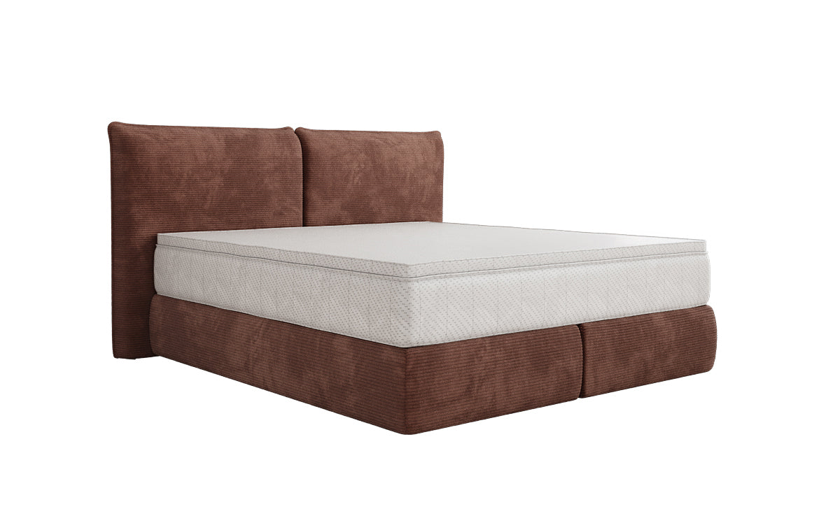 Lit boxspring Pillo en Côtelé