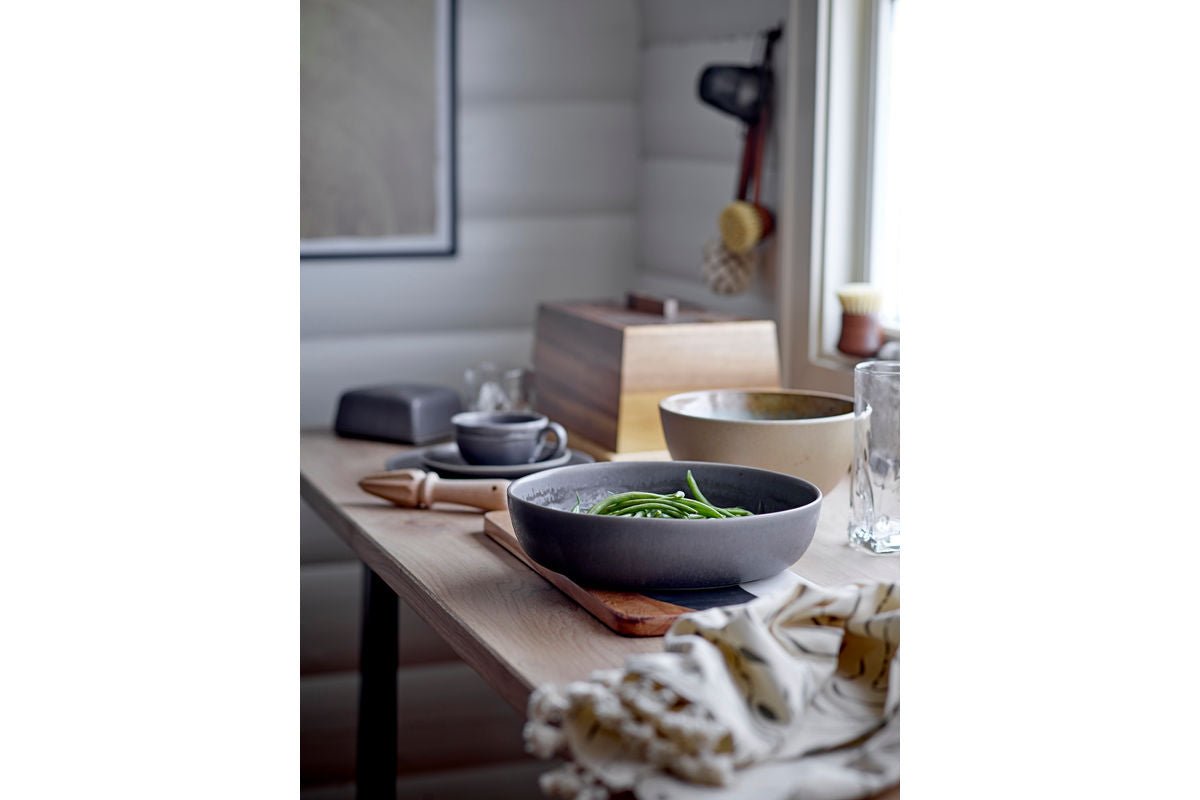 Bol Lina - en grès avec couvercle en bambou