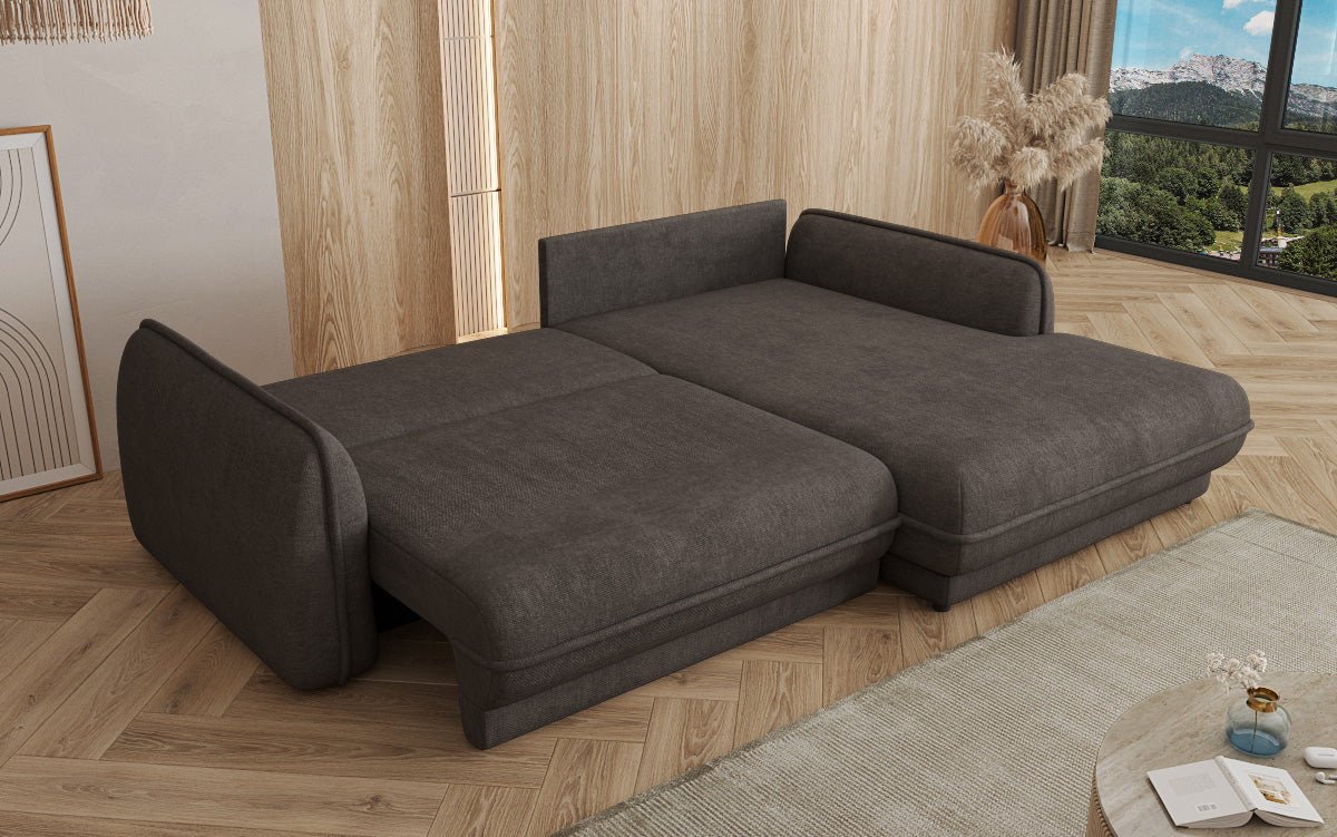 Canapé design Mojave II Tissu avec fonction couchage et rangement