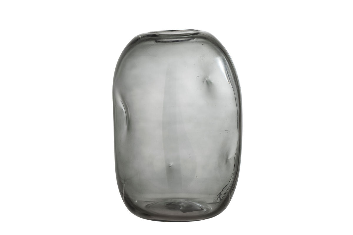 Vase « Alvara » – Verre structuré en Gris