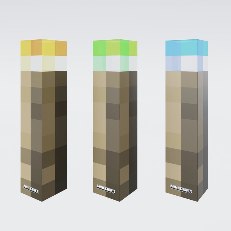 Torche LED Minecraft avec support mural – Rechargeable & design pixel original