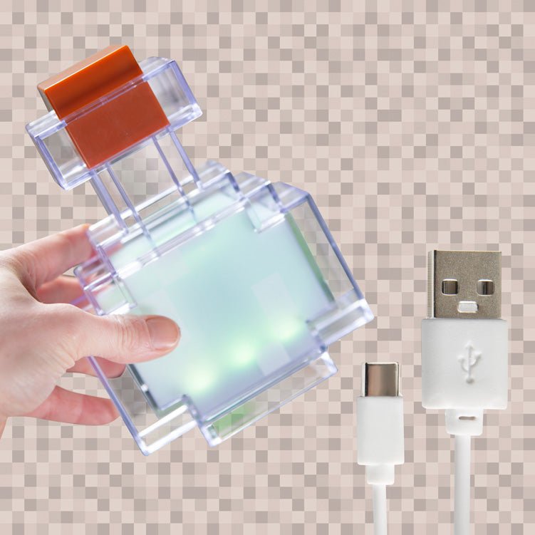 Minecraft LED-Lumière « Potion » – Changement de couleur par secouage