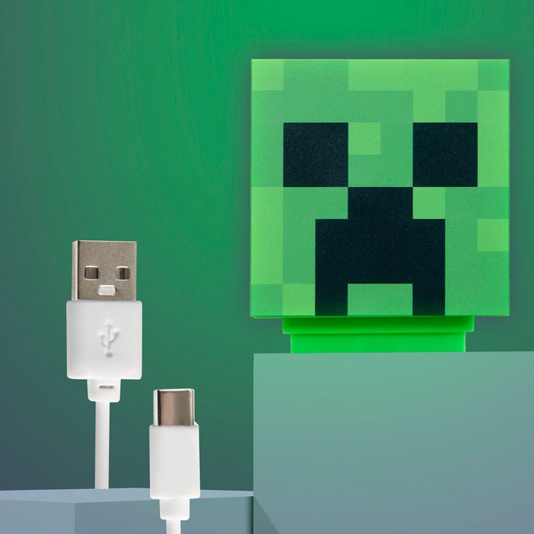 Lampe LED Minecraft « Creeper » – Figurine lumineuse avec batterie rechargeable