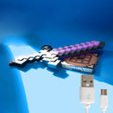 Lampe de table LED Minecraft Netherite Sword – avec batterie rechargeable & changement de couleur