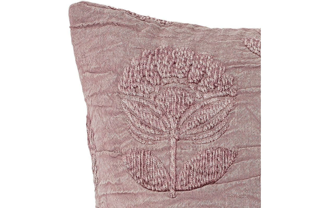 Coussin décoratif Brea – Coussin en coton violet avec broderie