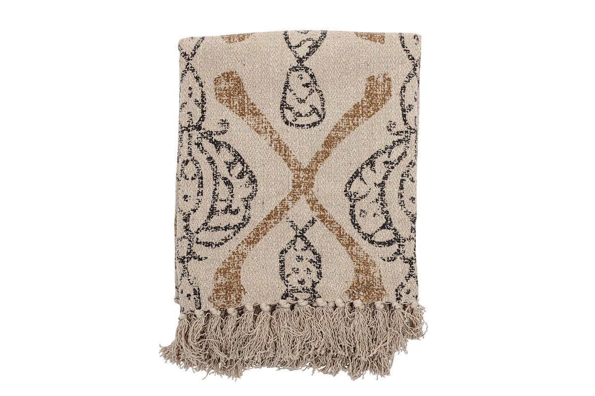 Plaid Tiare – Naturel, en coton recyclé