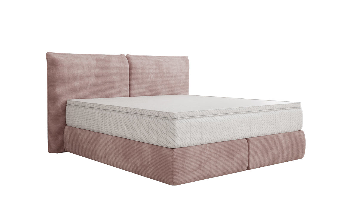 Lit boxspring Pillo en Côtelé