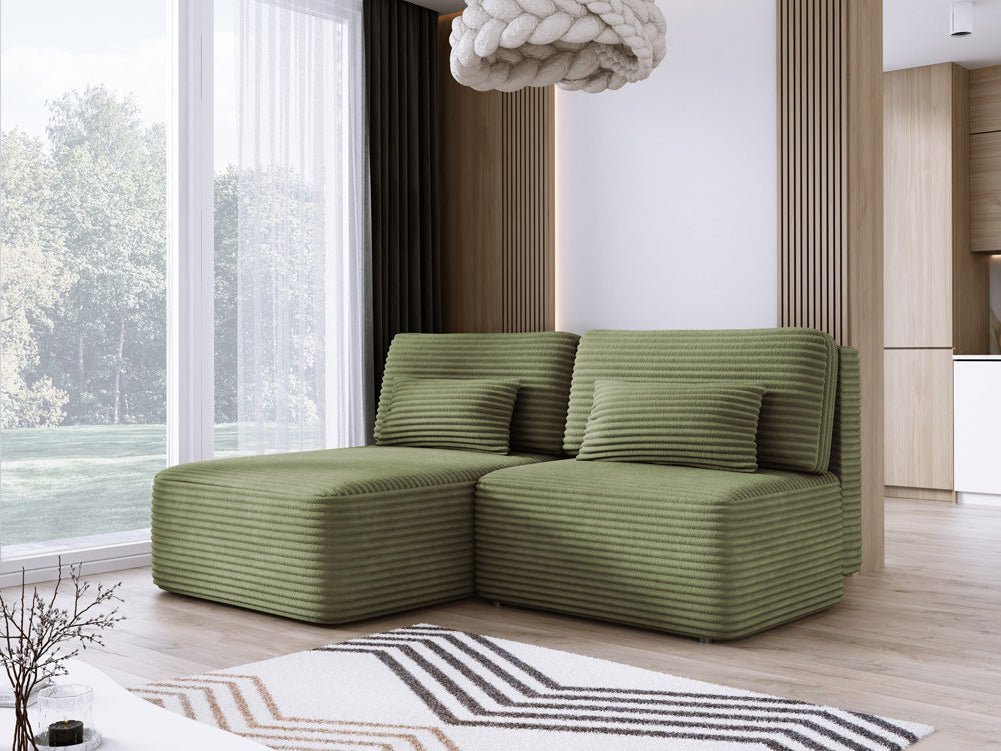 Canapé design Tilia Côtelé avec fonction couchage et rangement