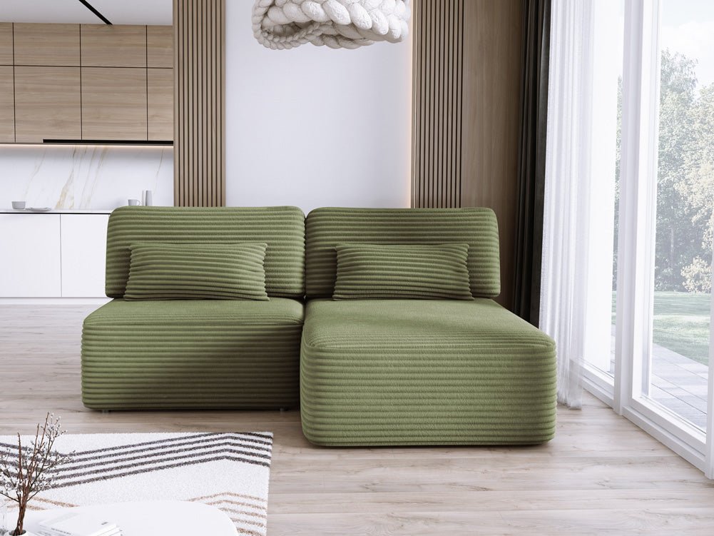 Canapé design Tilia Côtelé avec fonction couchage et rangement