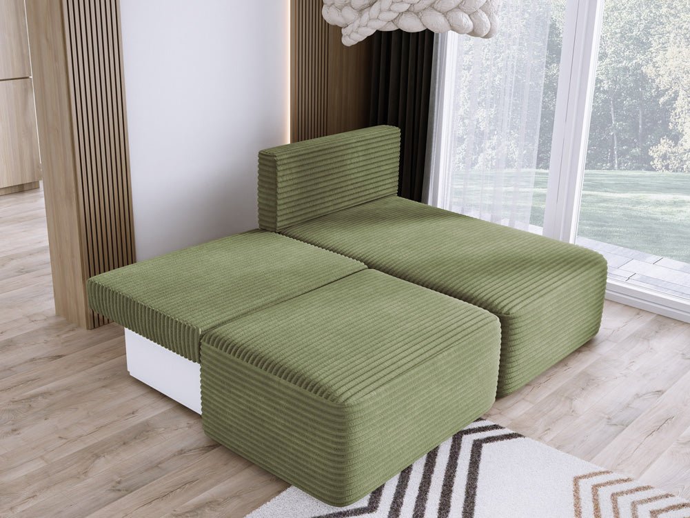 Canapé design Tilia Côtelé avec fonction couchage et rangement
