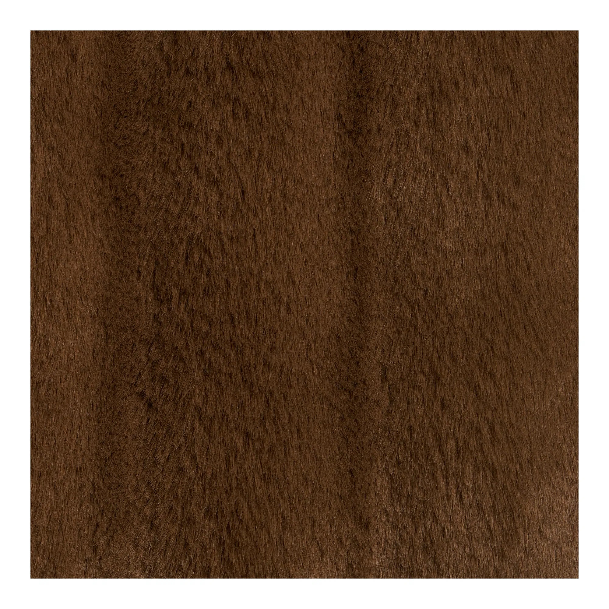 Flausch - Coussin décoratif Tao en fourrure synthétique marron 45x45 cm