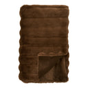 Couvre-lit en peluche Tao en Fourrure synthétique Marron 130x180 cm