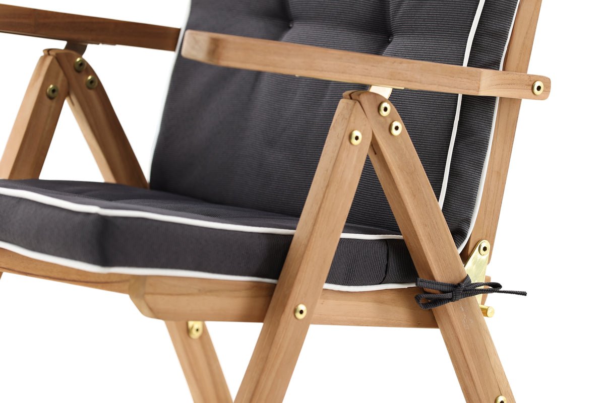 Coussin de chaise de jardin Cosy - en polyester gris