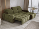 Canapé d’angle design Arosa avec fonction de couchage électrique en Bouclé