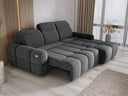 Canapé d’angle design Arosa avec fonction de couchage électrique en Bouclé