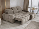 Canapé d’angle design Arosa avec fonction de couchage électrique en Bouclé
