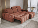 Canapé d’angle design Arosa avec fonction de couchage électrique en Bouclé