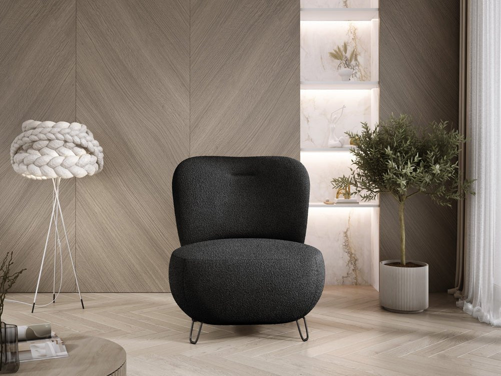 Fauteuil design Tokyo en Bouclé