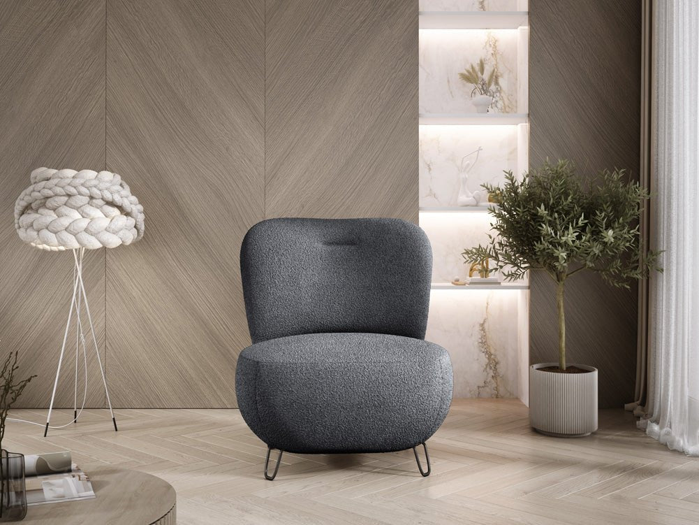 Fauteuil design Tokyo en Bouclé
