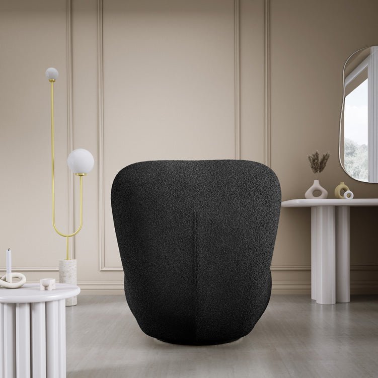 Fauteuil design Kyoto 360° fonction pivotante en Bouclé