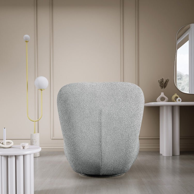 Fauteuil design Kyoto 360° fonction pivotante en Bouclé