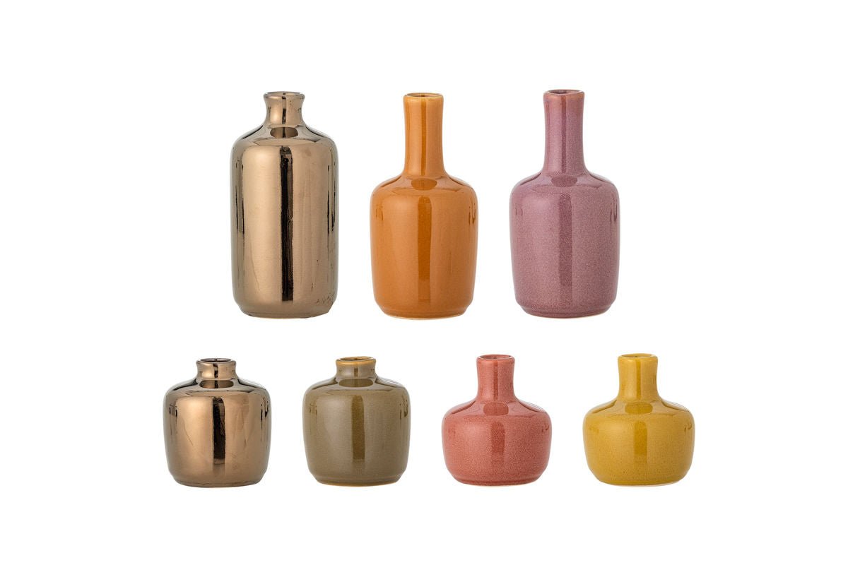 Ensemble de vases « Lioris » – Faïence colorée (7 pièces)