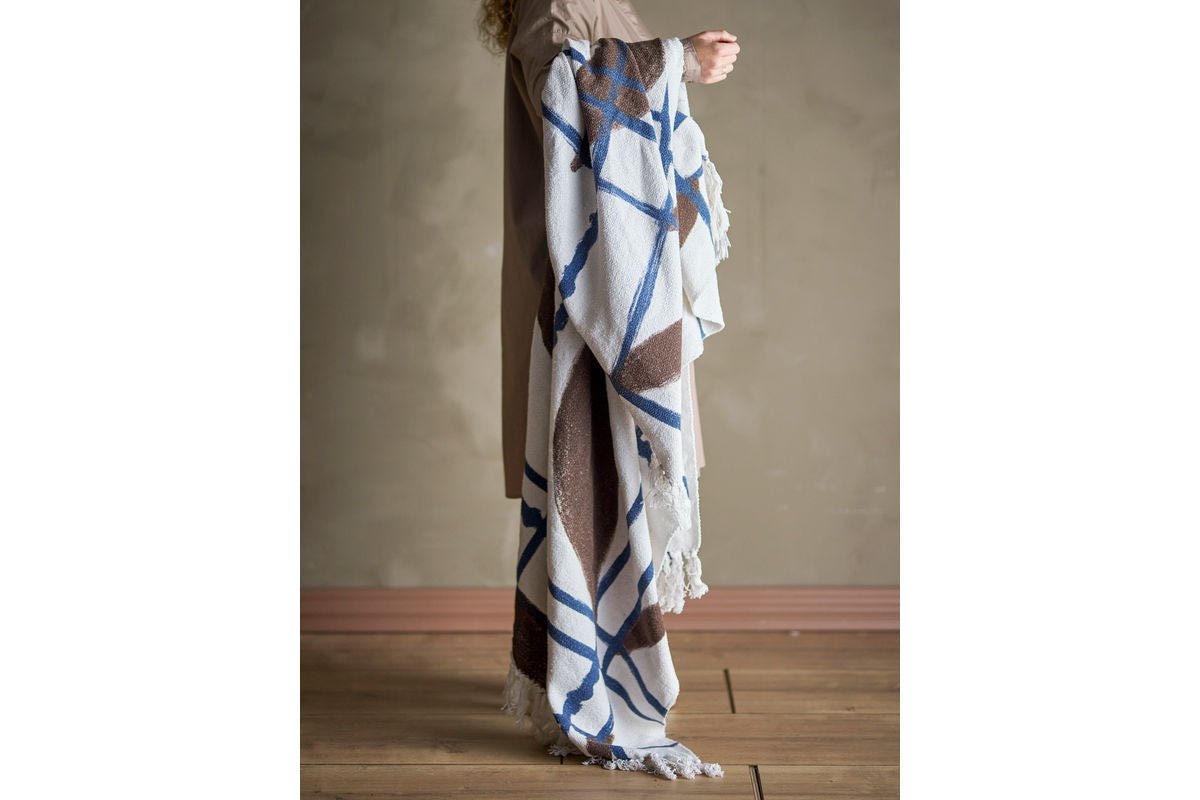 Plaid Sola - Nature, en coton recyclé