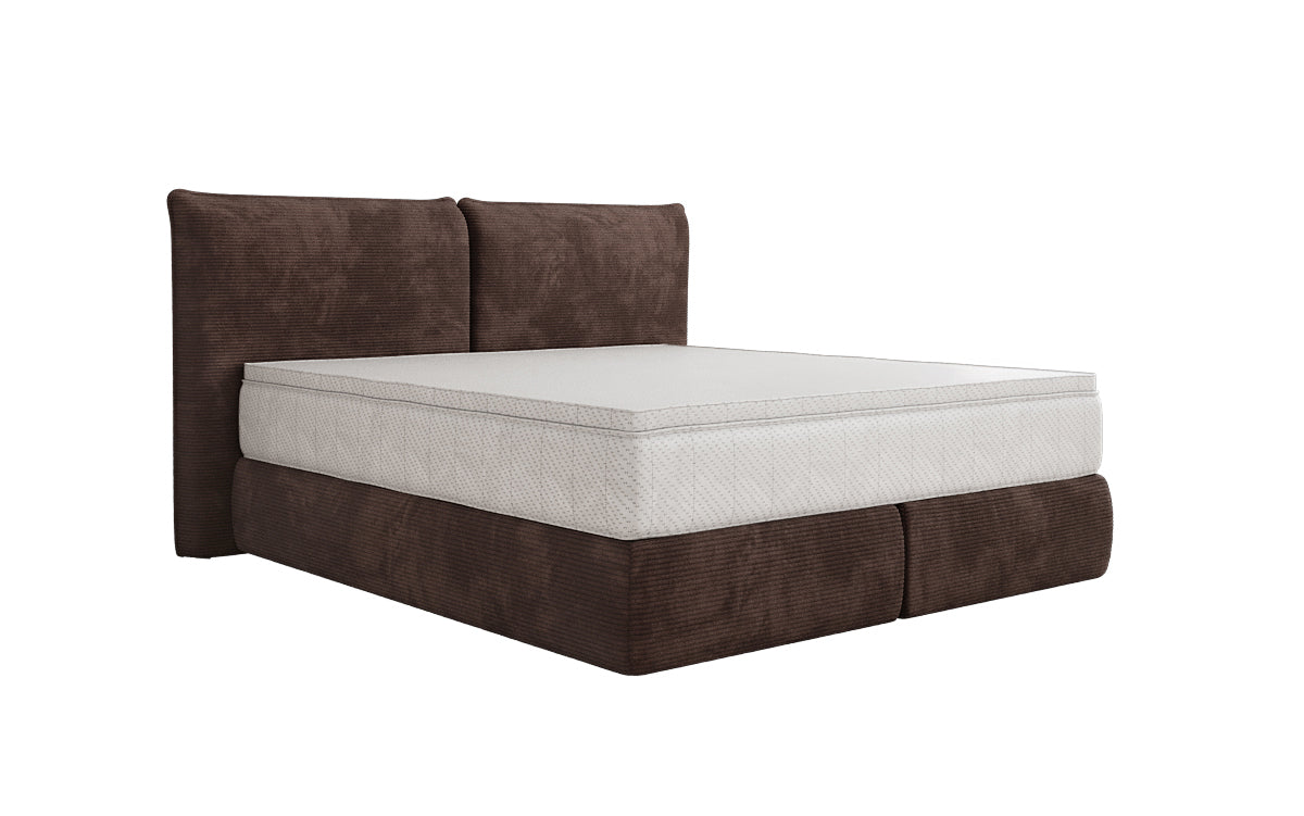 Lit boxspring Pillo en Côtelé