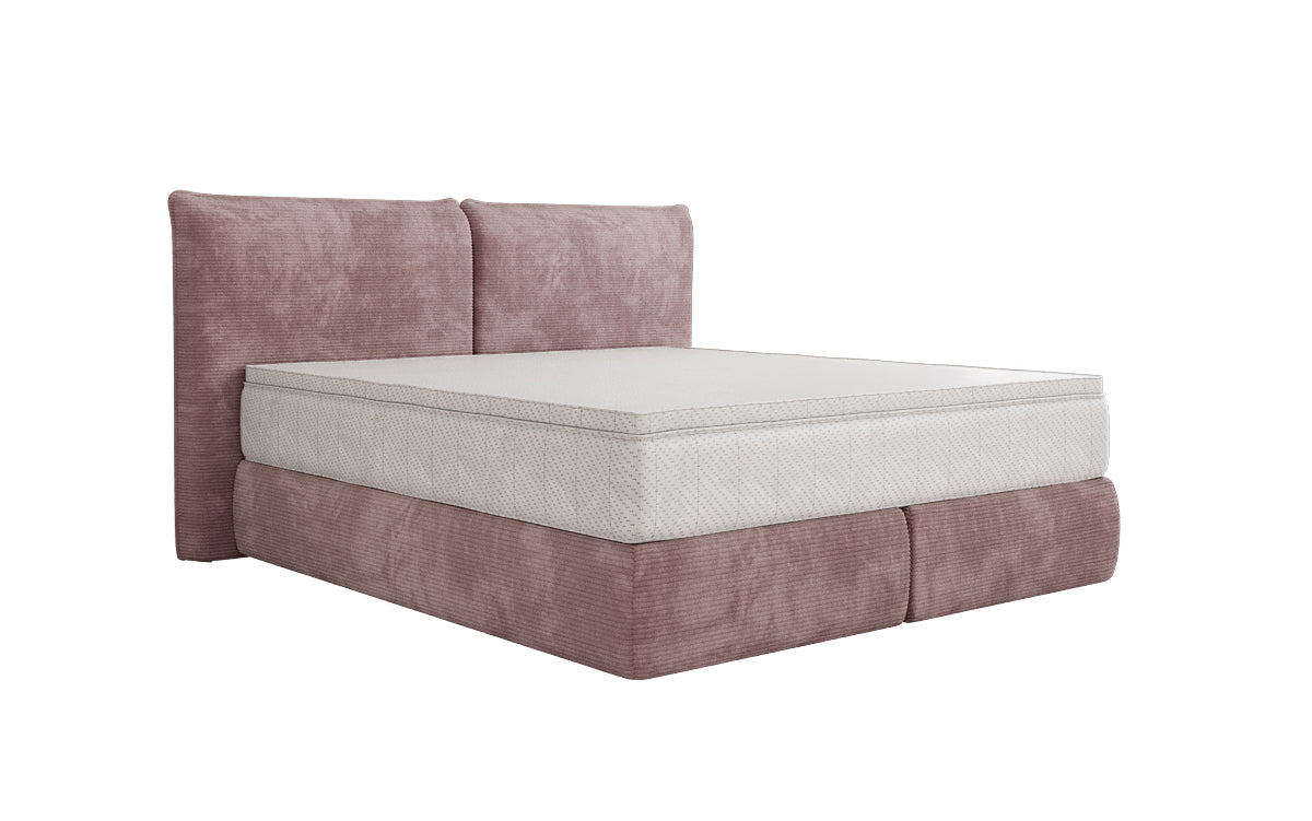 Lit boxspring Pillo en Côtelé