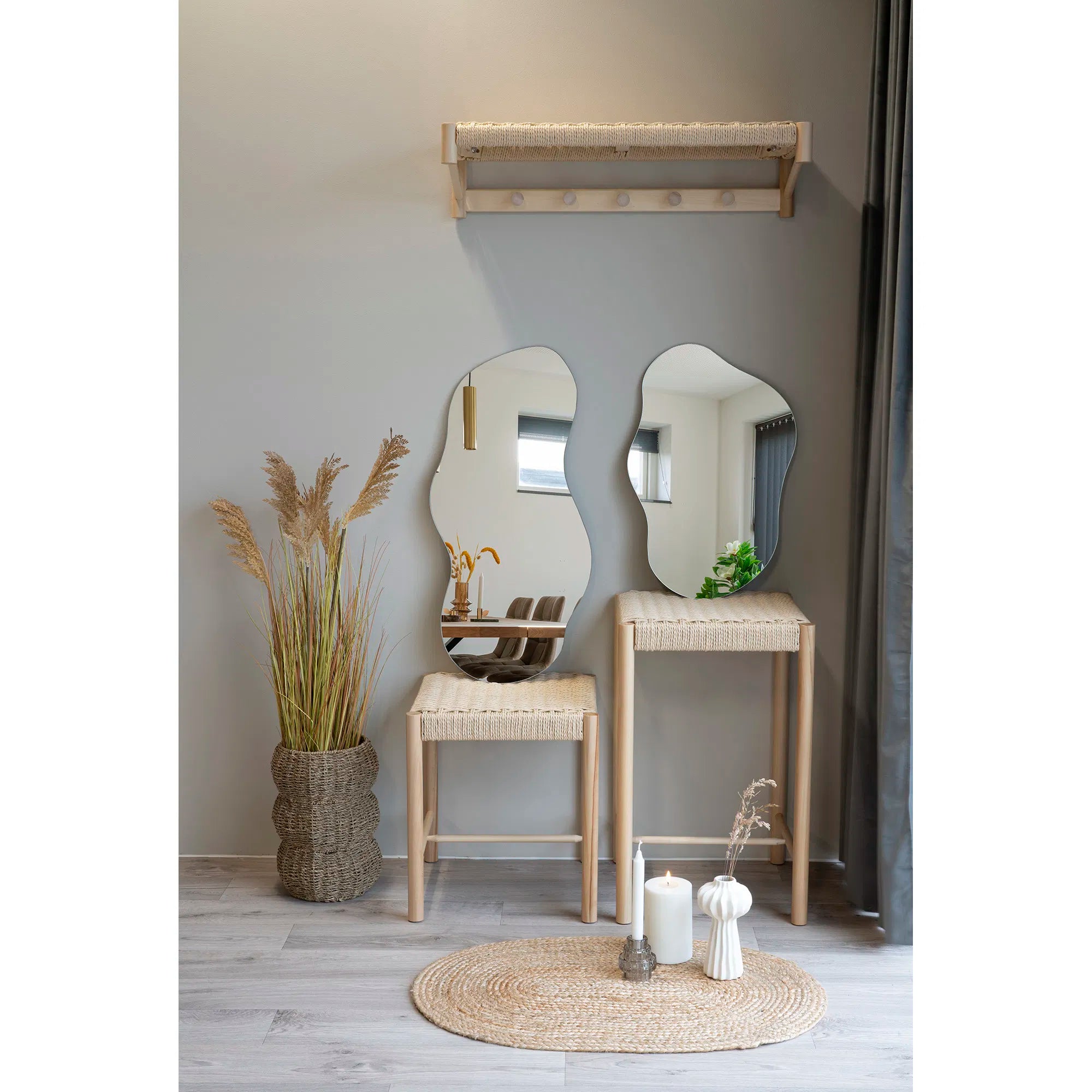 Spiegel Orviano – Forme organique en verre (40×60 cm)