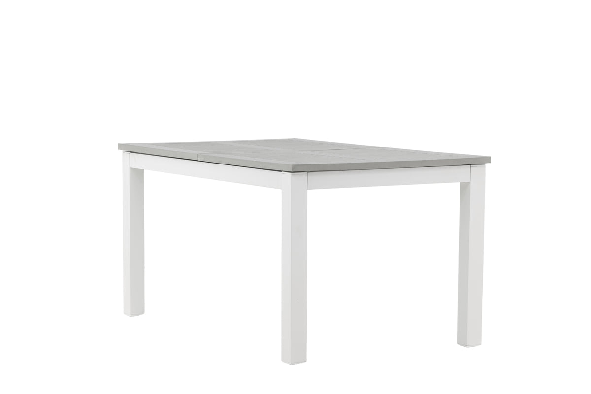 Table à manger de jardin Ravello - Extensible de 152 à 210 cm avec structure en aluminium blanc