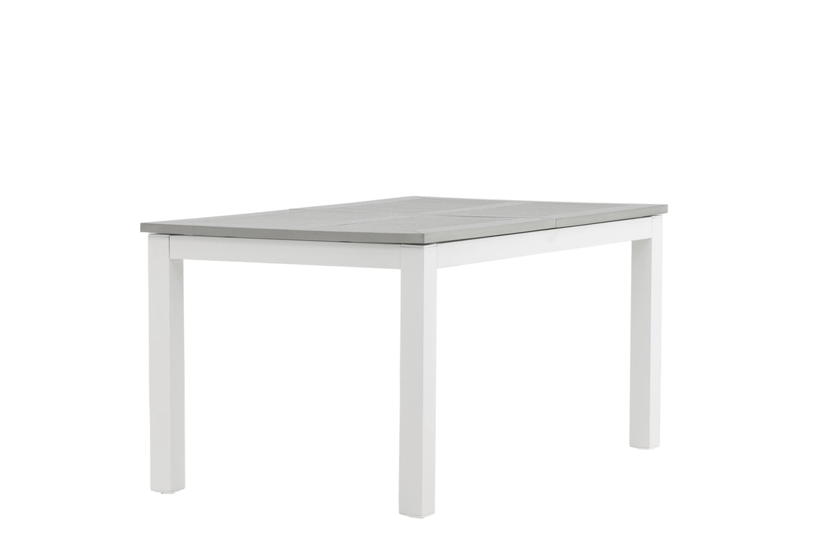 Table à manger de jardin Ravello - Extensible de 152 à 210 cm avec structure en aluminium blanc