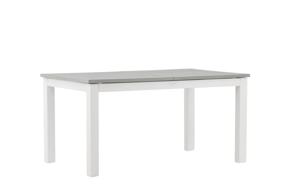 Table à manger de jardin Ravello - Extensible de 152 à 210 cm avec structure en aluminium blanc