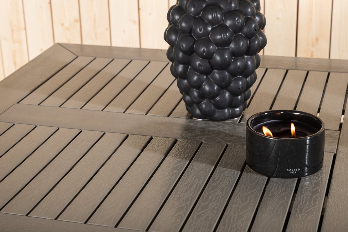 Table à manger de jardin Ravello - Extensible de 152 à 210 cm avec structure en aluminium blanc