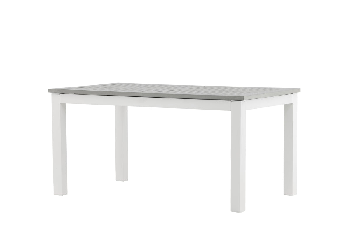 Table à manger de jardin Ravello - Extensible de 152 à 210 cm avec structure en aluminium blanc