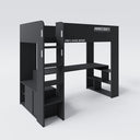 Lit mezzanine gaming Minecraft BaseCamp avec bureau et étagère