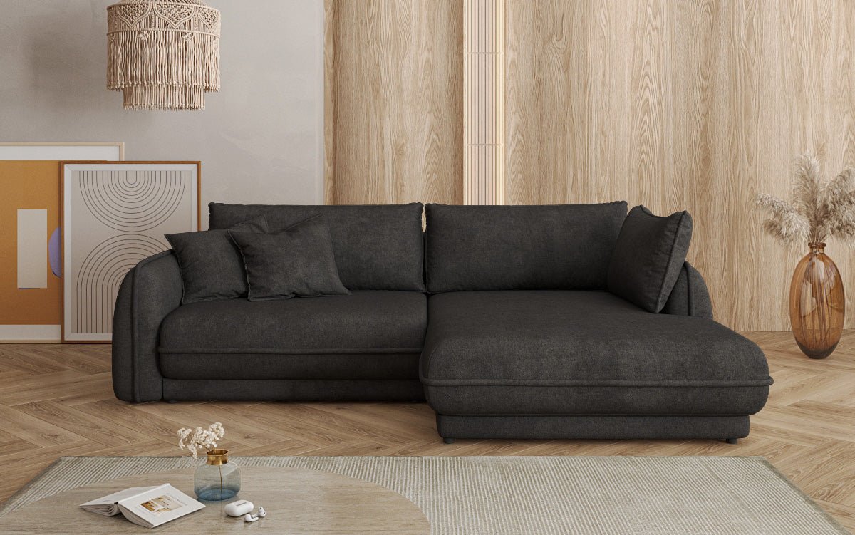 Canapé design Mojave II Tissu avec fonction couchage et rangement