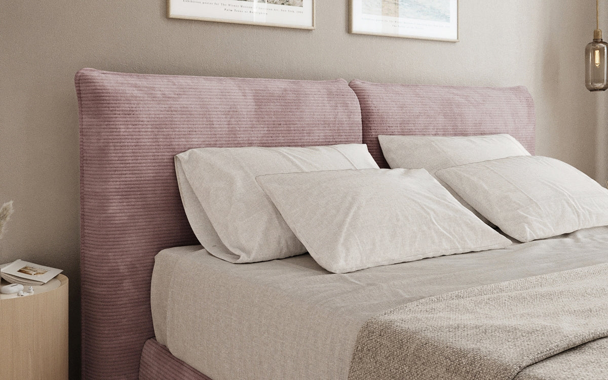 Lit boxspring Pillo en Côtelé