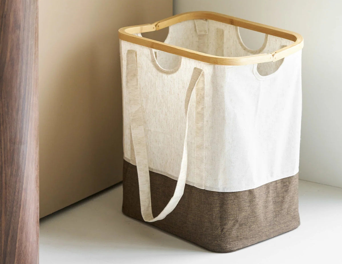 Panier à linge Fresh - en bambou et polyester