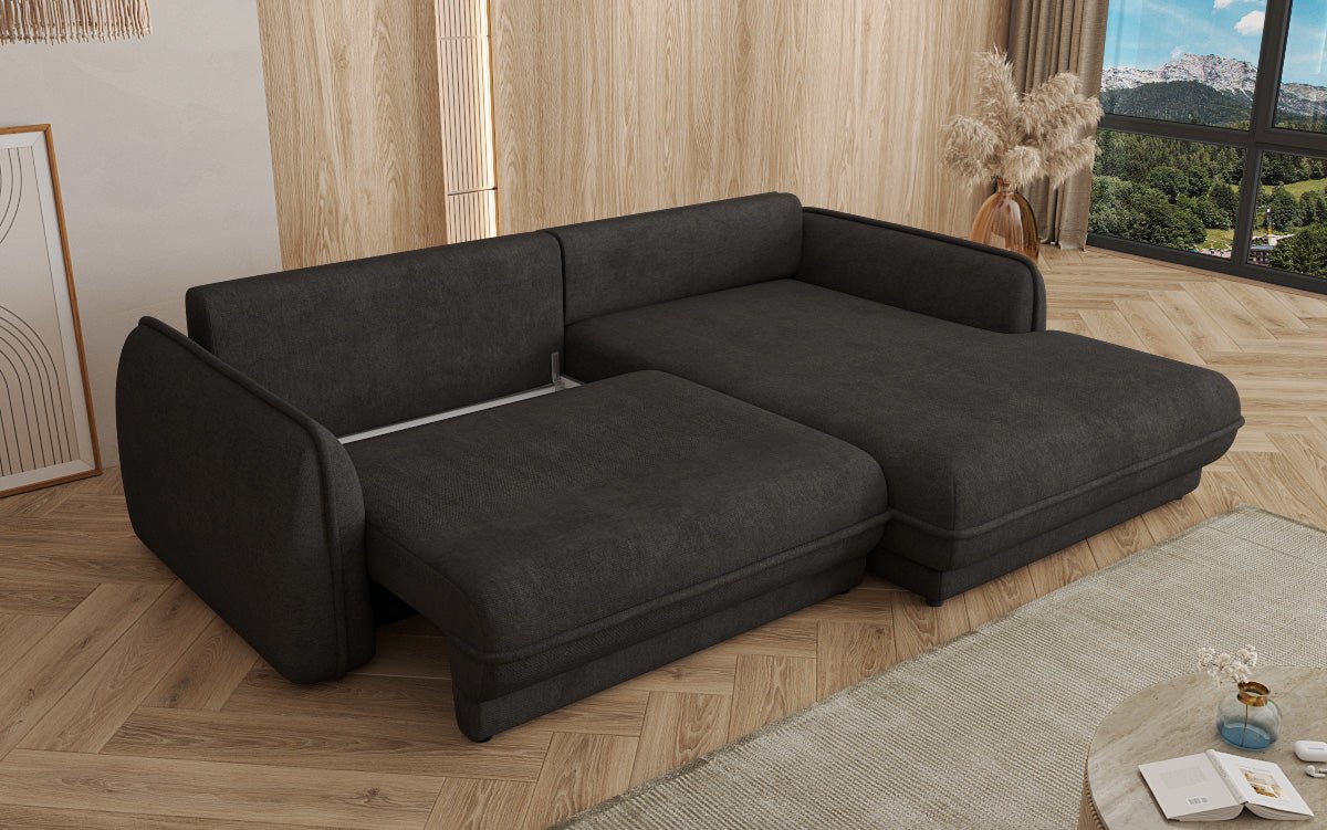 Canapé design Mojave II Tissu avec fonction couchage et rangement