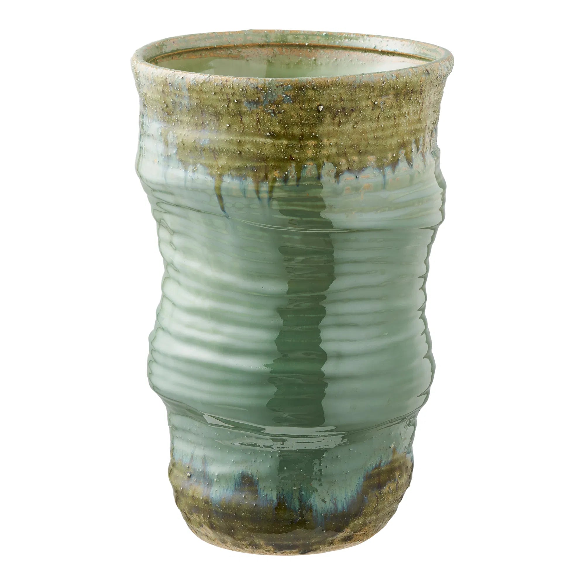 Vase Linovia – vase en céramique noble en Vert
