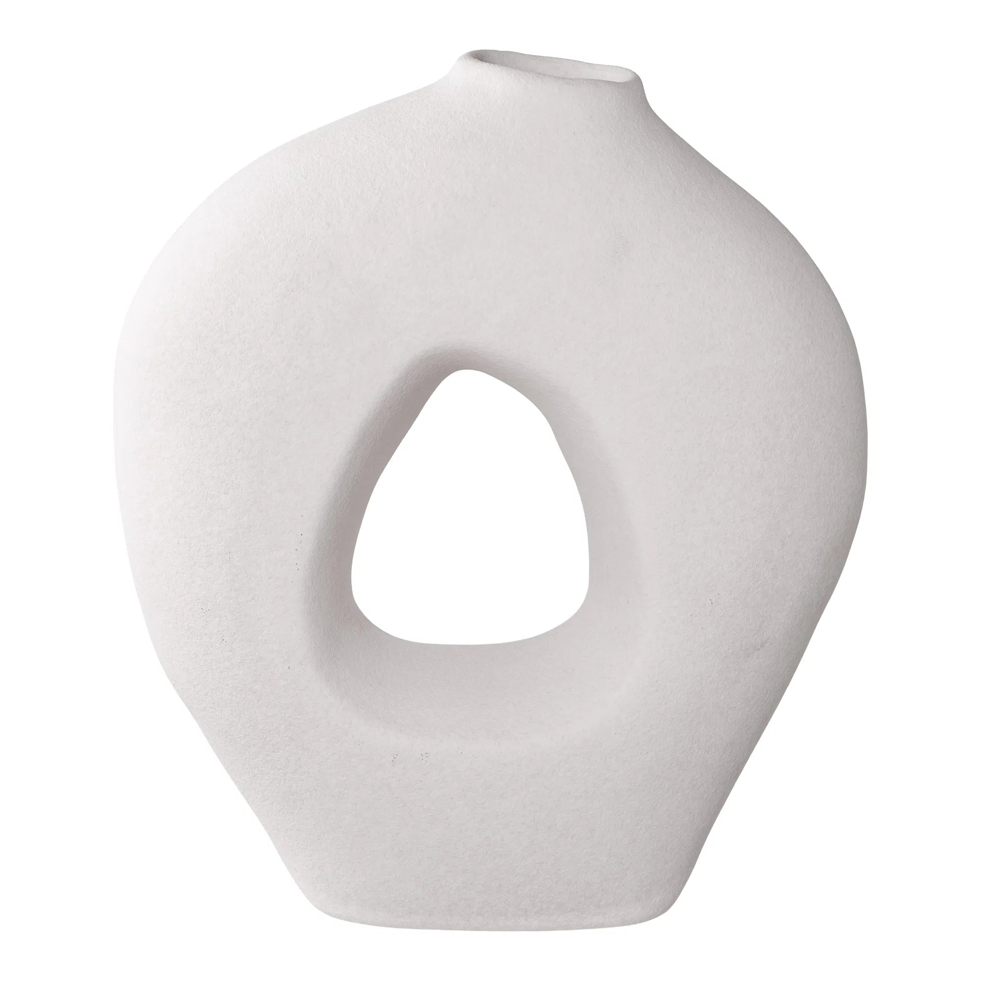 Vase « Lunea » – Céramique sculpturale en Blanc