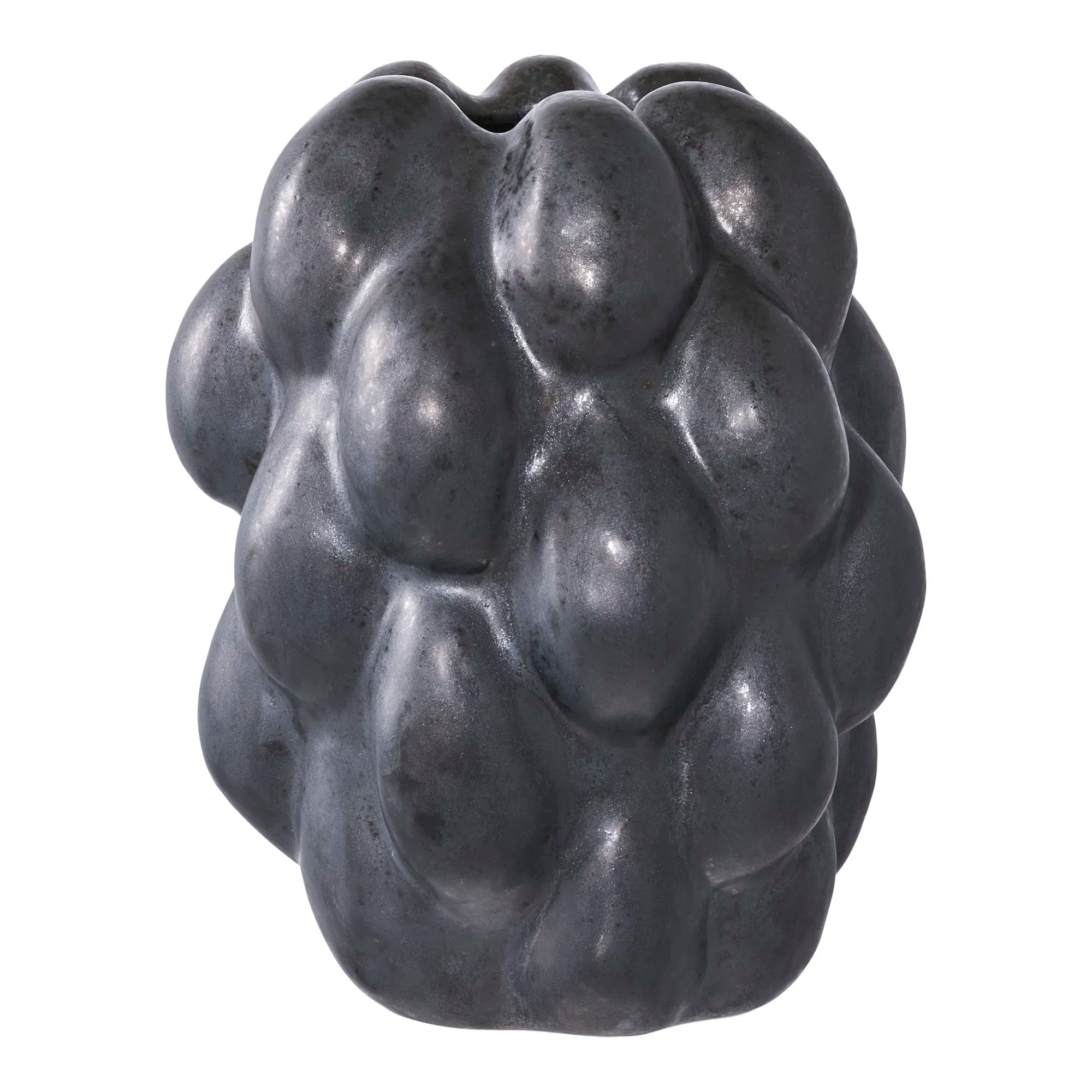 Vase « Noirberry » – Céramique noire avec structure organique