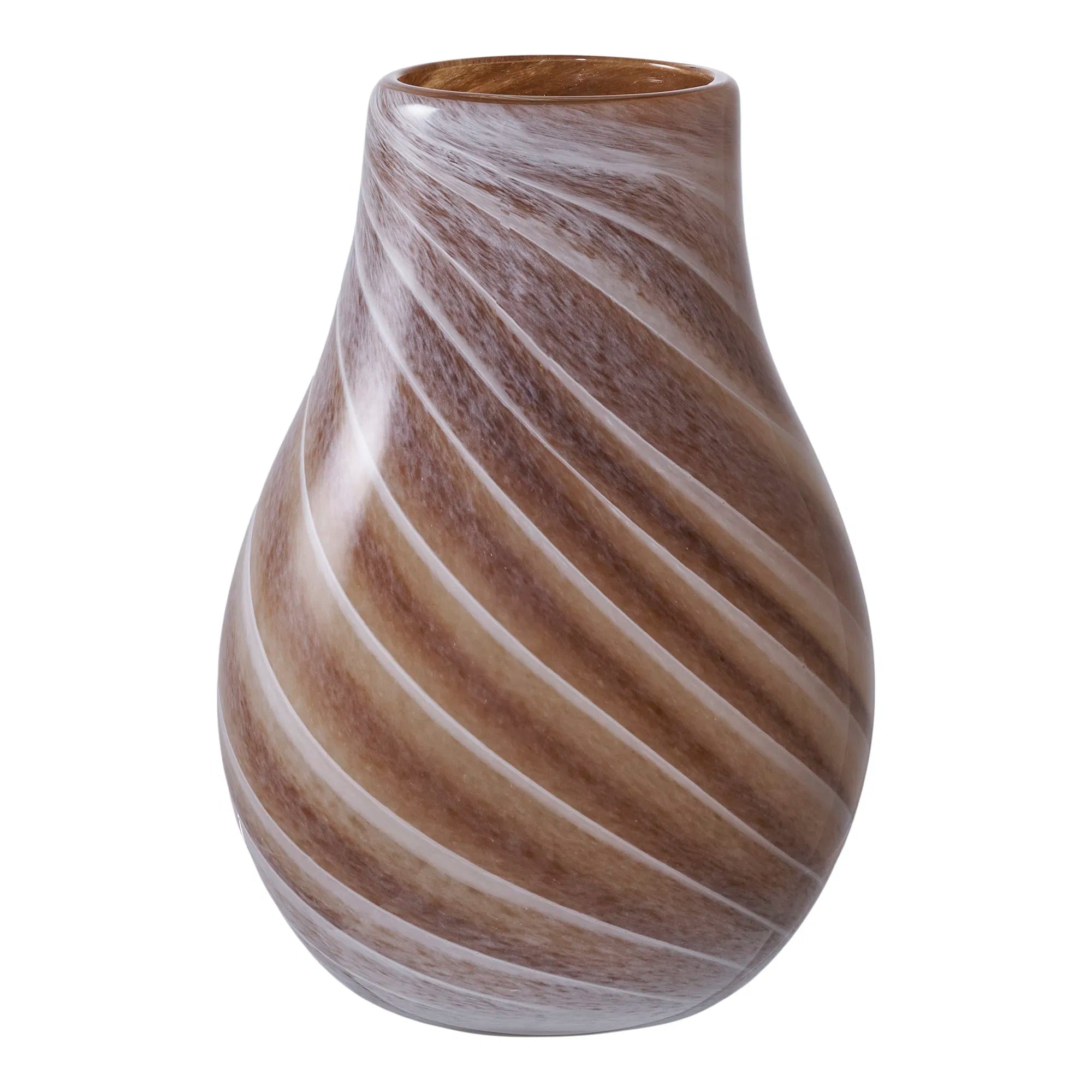 Vase « Liora » – verre en ton brun chaud