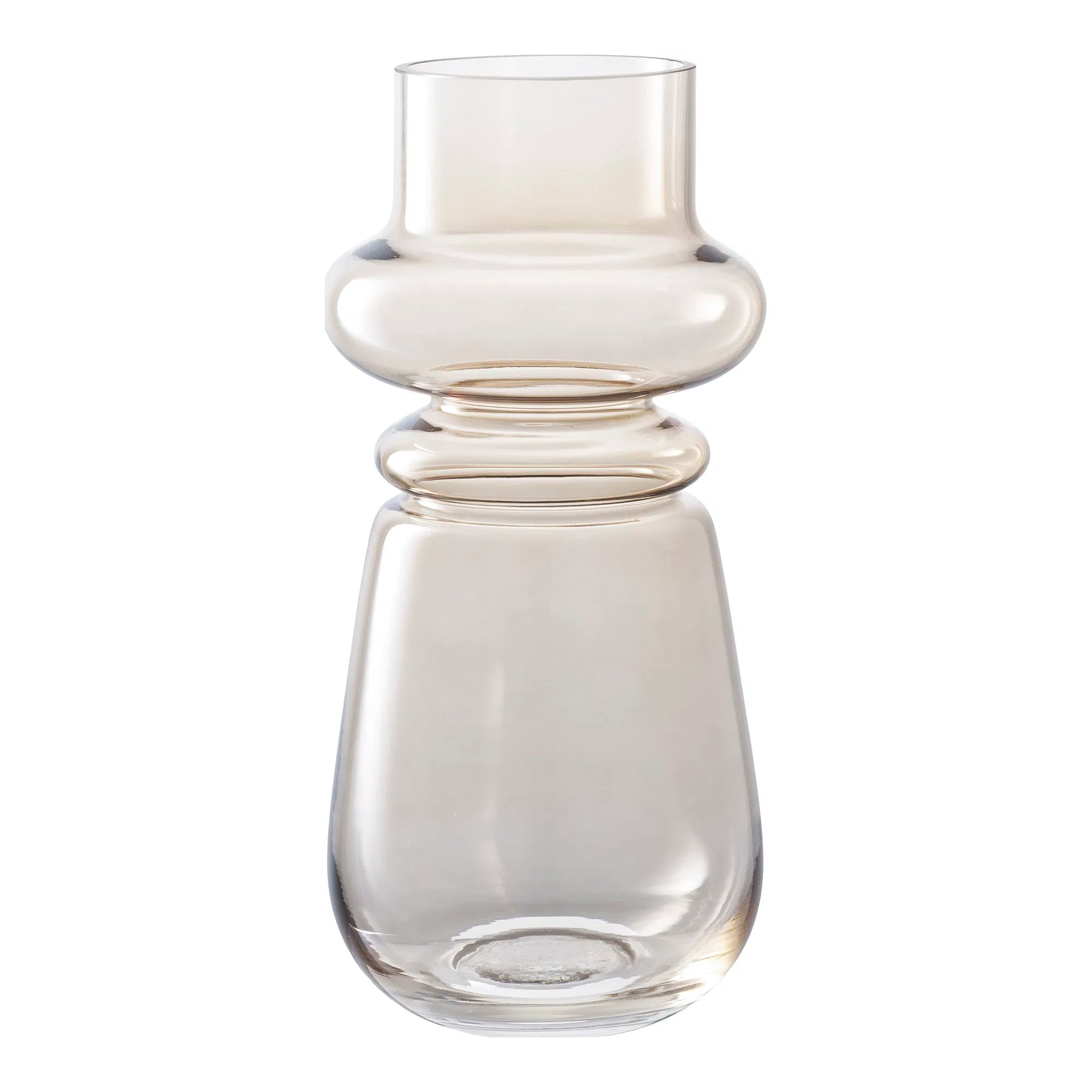Vase « Eleni » – Verre fumé en doux Marron