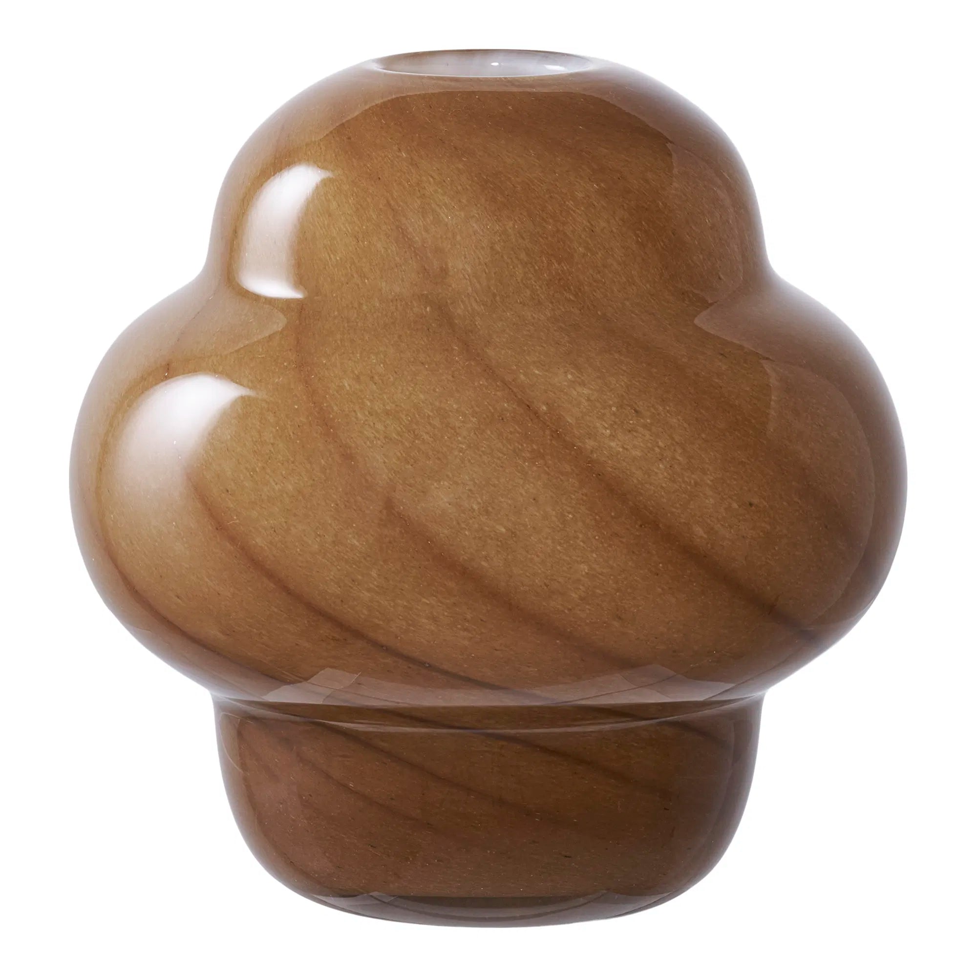 Vase Nivora – Verre, Marron, 17 cm