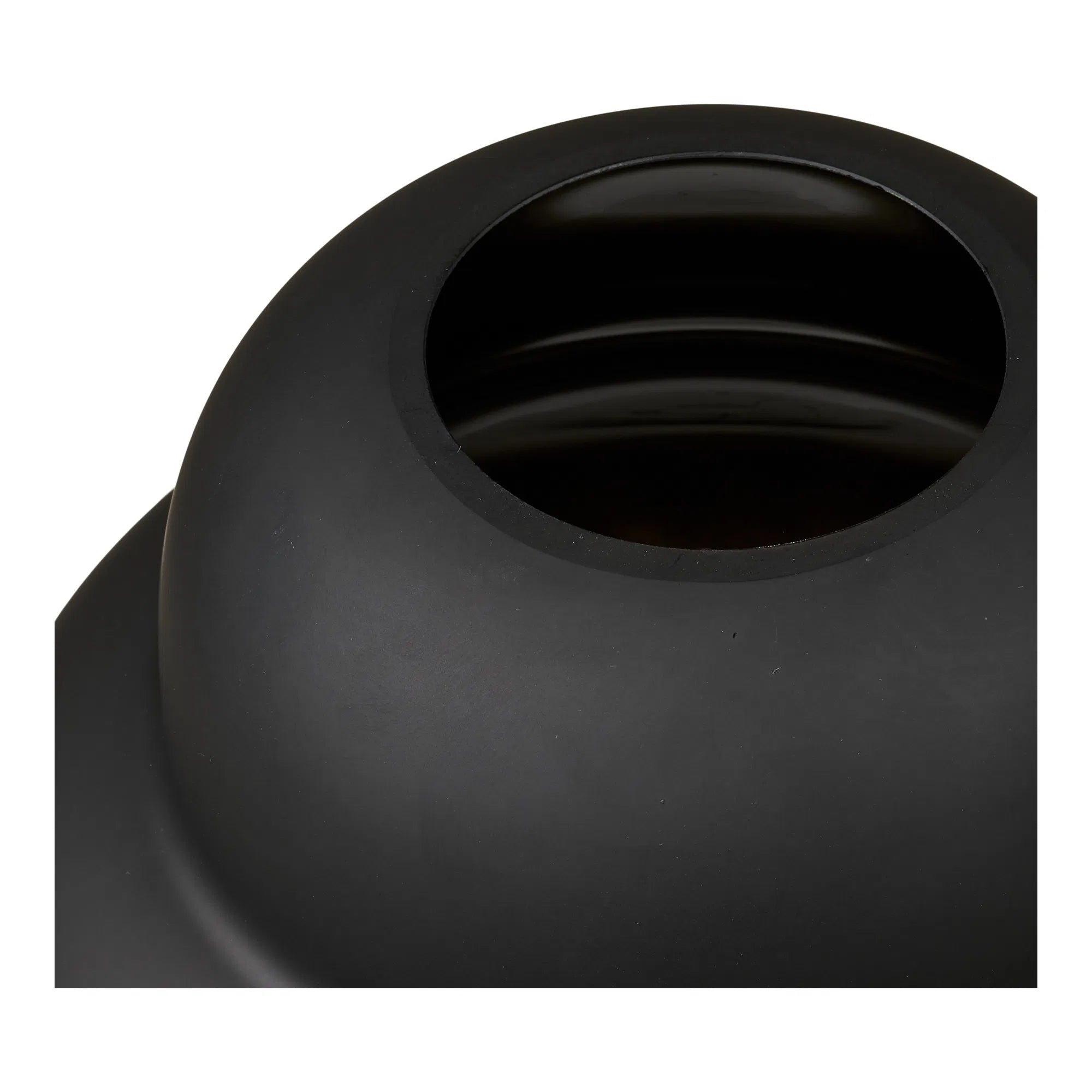 Vase Noir – Verre en forme sculpturale