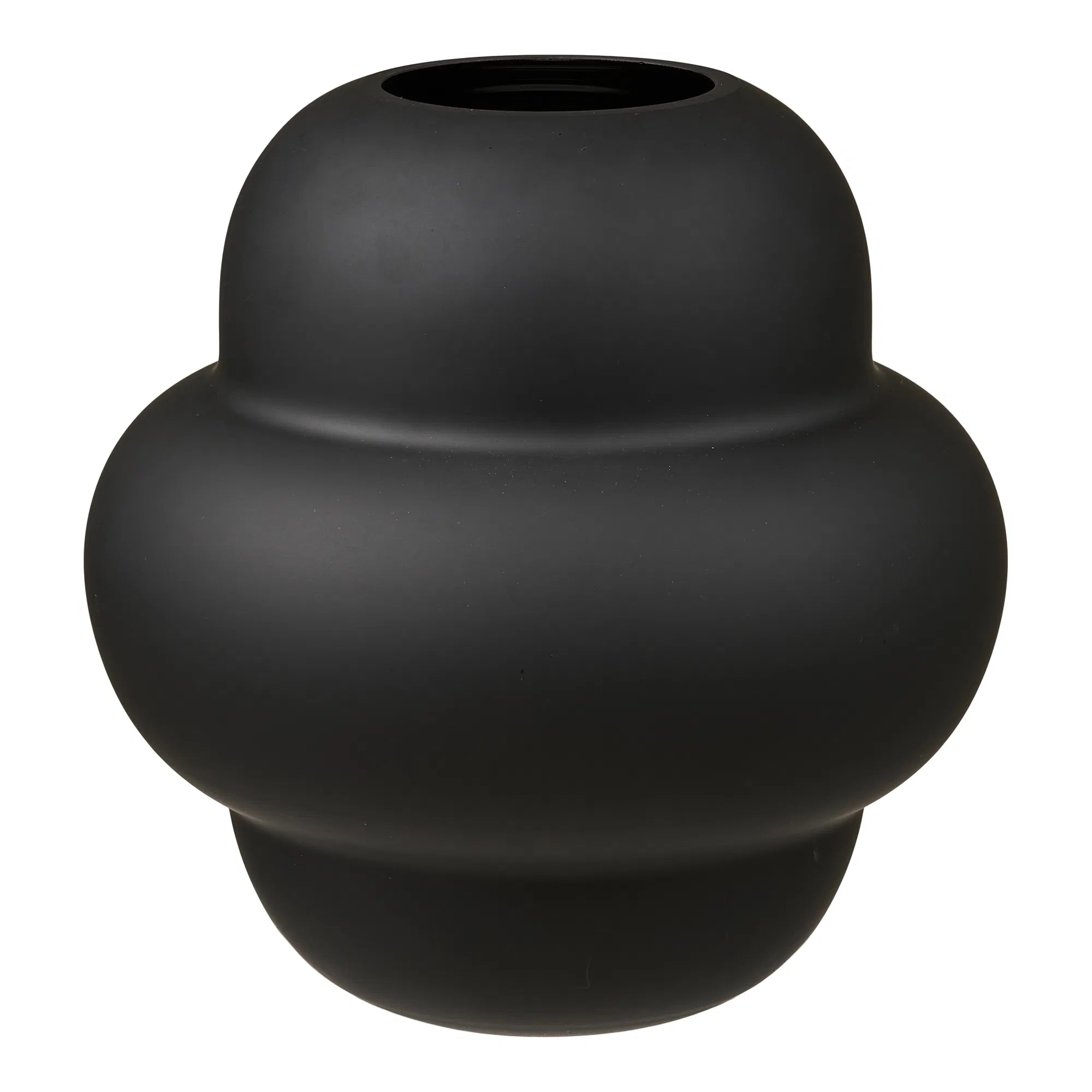 Vase Noir – Verre en forme sculpturale