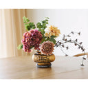 Vase Clara – verre rainuré en brun fumé