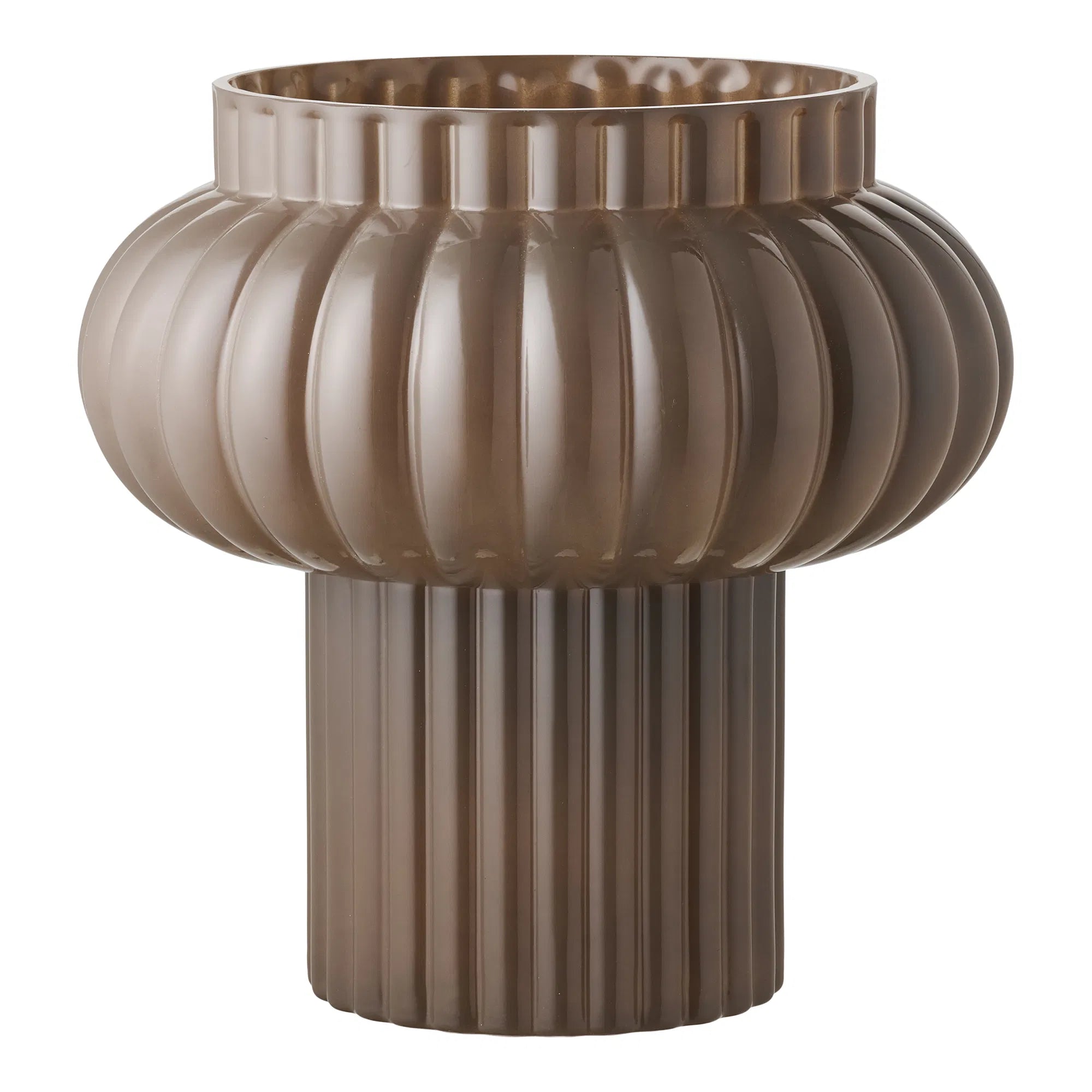 Vase « Orion » – Verre soufflé bouche en Marron